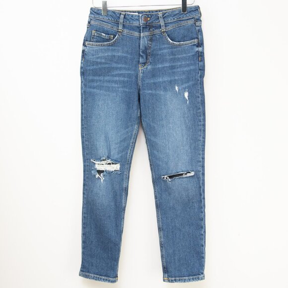 Anthropologie Denim - Anthropologie Pilcro Jeans Distressed V-Stitch Yoke Denim Blue Size 28
